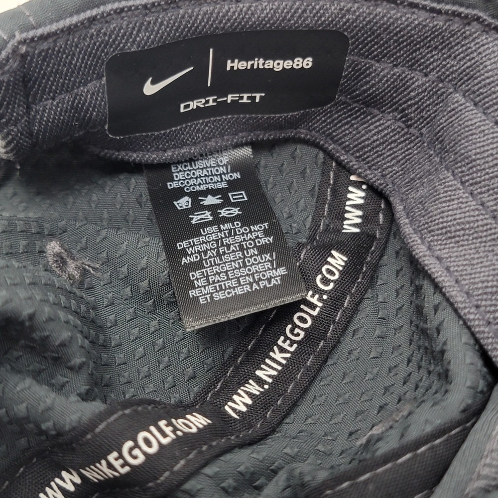 NWT Nike Heritage86 Golf Hat Cap Gray Mesh Dri-Fit Swoosh Embroidered Sola Media - Picture 8 of 14